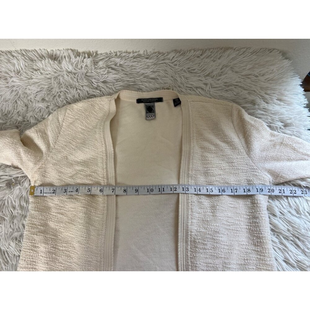 Scotch And Soda Maison Open Front Textured Cream … - image 4